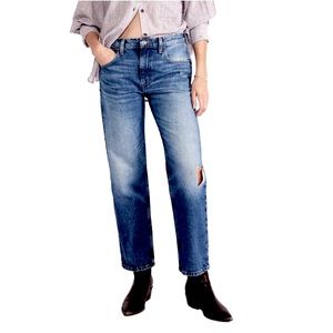 Ética Rae Mid Rise Straight Crop in Blue Creek